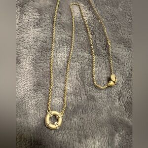 Spartina 449 Gold Tone, Sparkly Life Preserve Necklace, new without tags